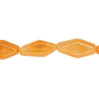 Yellow Jade Diamond Nugget Beads