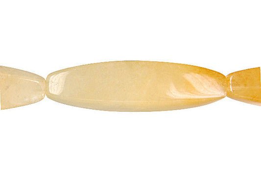 Yellow Jade Square Rice Beads, 16-Inch Strand, Jewelry Making Supplies