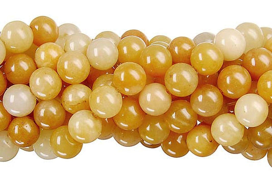 Yellow Jade Round Beads