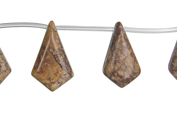 Picasso Jasper Diamond Briolette Beads, 16-Inch Strand, Beads for Jewelry Making