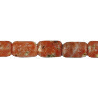 Spicy Jasper Beads - Puffy Rectangle - 10x14mm - 16-inch - unbranded beads for jewelry making