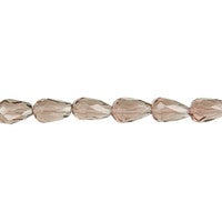 Smoky Quartz Faceted Briolette (Vertical Drilled)