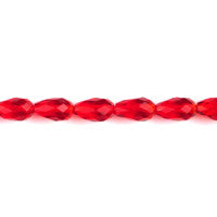 Ruby Quartz Faceted Briolette (Vertical Drilled)