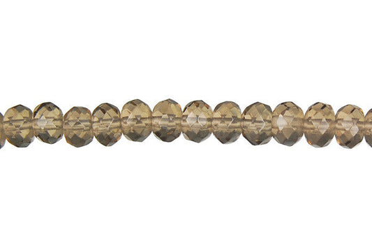 Smoky Quartz Faceted Rondelle