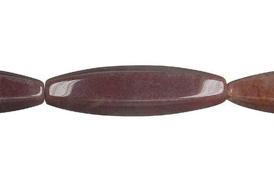 Chocolate Aventurine Hexagon Rice Beads, 16-Inch Strand, Beads for Jewelry Making