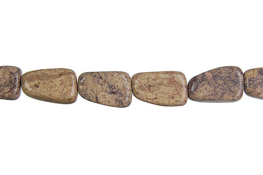 Picasso Jasper Tooth Nugget Beads, 16-Inch Strand, Beads for Jewelry Making