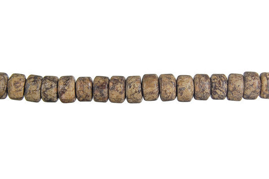 Picasso Jasper Puffy Disc Beads, 16-Inch Strand, Beads for Jewelry Making