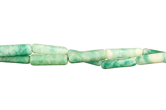 Tree Agate Round Tube Beads, 16-Inch Strand, Jewelry Making Supplies