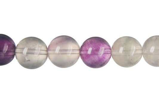 Fluorite Round Beads, 16-Inch Strand, Beads for Jewelry Making