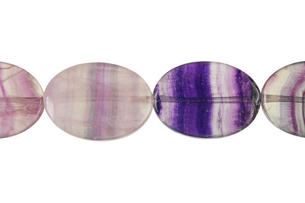 Fluorite Flat Oval Beads