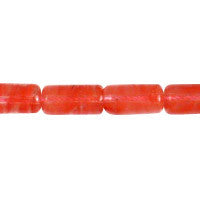 Cherry Quartz Tube Beads, 16-Inch Strand, Beads for Jewelry Making