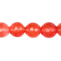 Cherry Quartz Faceted Round