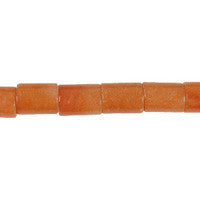 Carnelian Hexagon Tube Beads, 16-Inch Strand, Beads for Jewelry Making