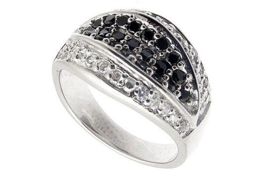 Sterling Silver CZ Paved Ring Style (la10)
