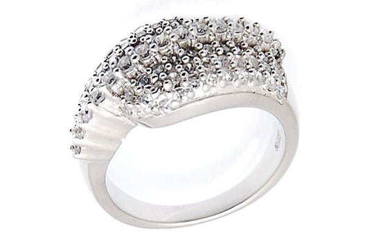 Sterling Silver CZ Paved Ring Style (la102)