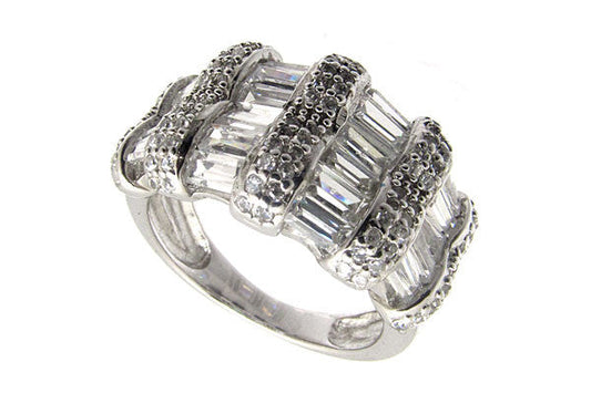 Sterling Silver CZ Paved Ring Style (la11)