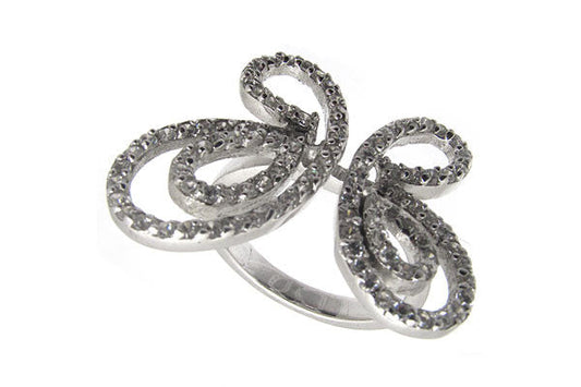 Sterling Silver CZ Paved Ring Style (la12)