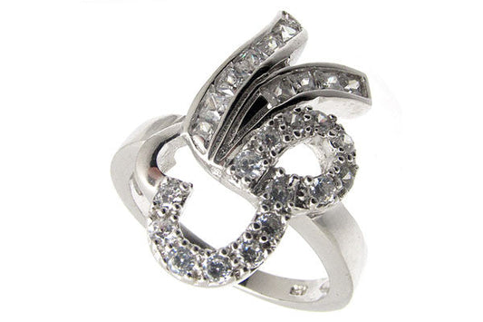 Sterling Silver CZ Paved Ring Style (la13)