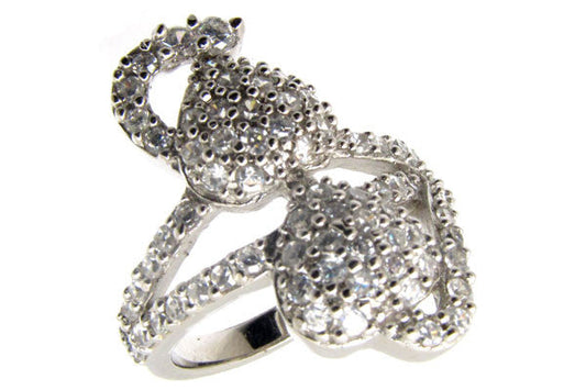 Sterling Silver CZ Paved Ring Style (la14)
