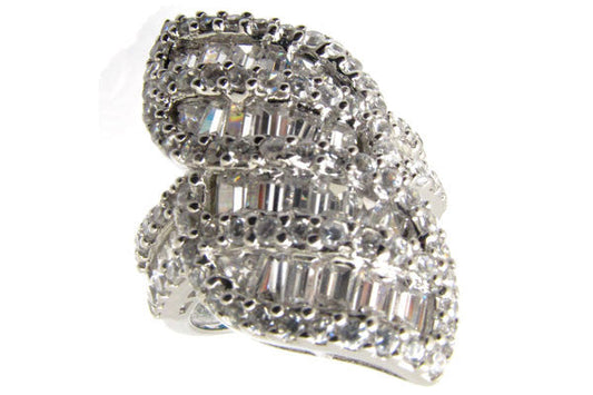 Sterling Silver CZ Paved Ring Style (la17)