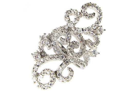 Sterling Silver CZ Paved Ring Style (la18)