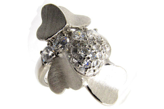 Sterling Silver CZ Paved Ring Style (la20)