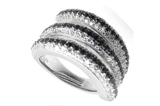 Sterling Silver CZ Paved Ring Style (la22)