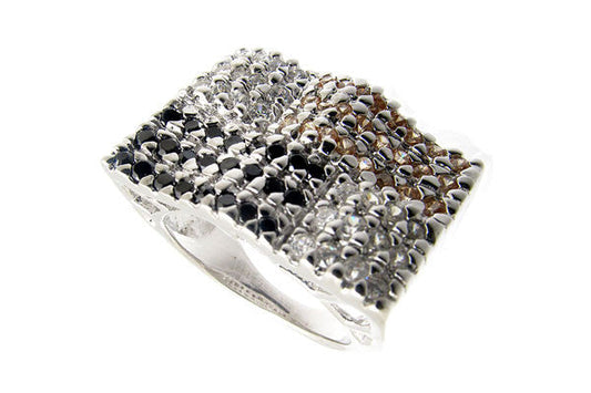 Sterling Silver CZ Paved Ring Style (la25)