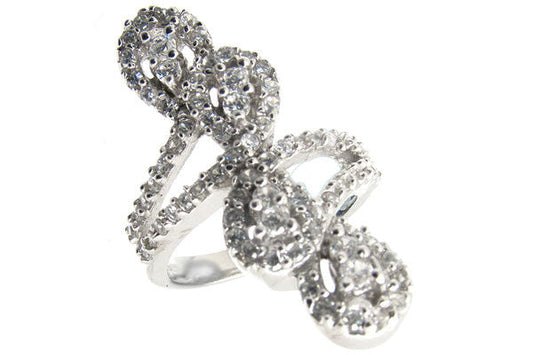 Sterling Silver CZ Paved Ring Style (la26)