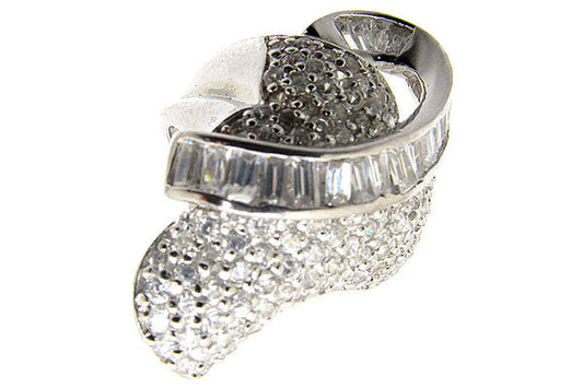 Sterling Silver CZ Paved Ring Style (la5)
