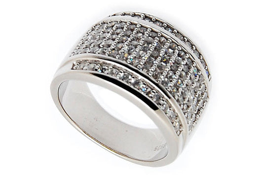 Sterling Silver CZ Paved Ring Style (la86)