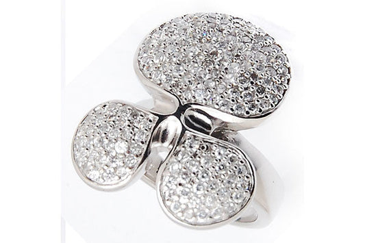 Sterling Silver CZ Paved Ring Style (la91)