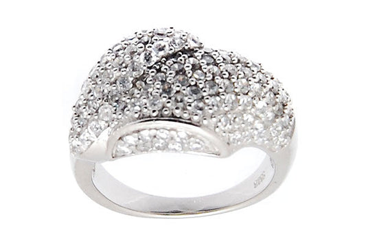Sterling Silver CZ Paved Ring Style (la93)