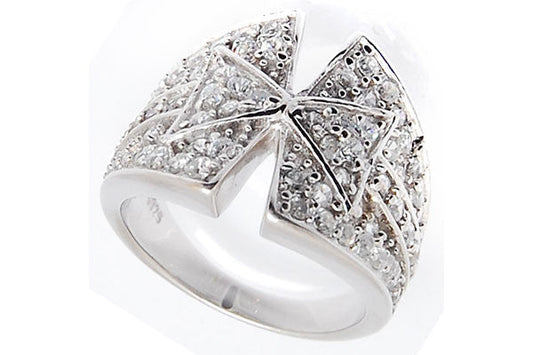 Sterling Silver CZ Paved Ring Style (la97)
