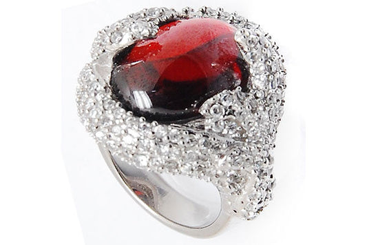 Sterling Silver CZ Paved Ring Style (la99)